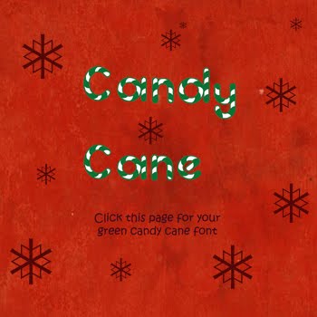 Green Candy Cane Font