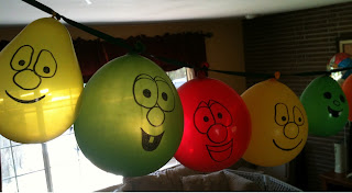 veggietales balloon banner