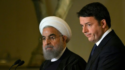 Italian Prime Minister Matteo Renzi and Iranian President Hassan Rouhani