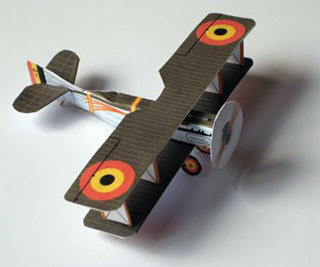 SPAD VII Biplane Papercraft Ciselet