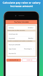 Calculate pay raise or salary increase amount