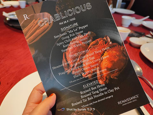 Crablicious - Puas Hati Makan Ketam di Wan Li Chinese Restaurant, Renaissance Johor Bahru Hotel