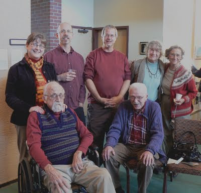 Family of Reinhold Marxhausen, including also Jerry Lodwig. Standing: Kim Marxhausen, Paul Marxhausen, Karl Marxhausen, Dorris Marxhhausen, and Marie Lodwig. Image taken from http://karl.marxhausen.net/blog/