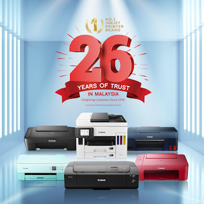 No. 1 Inkjet Printer brand for 26 consecutive years since 1996