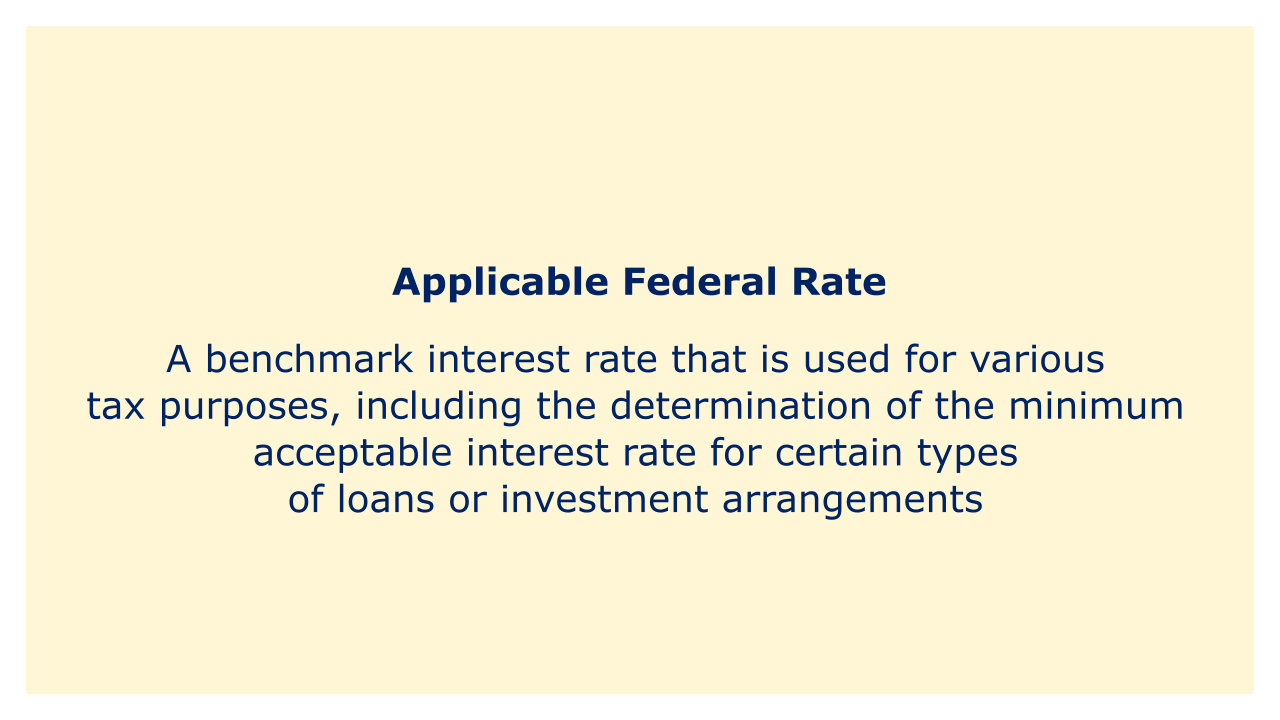 A benchmark interest rate that is used for various tax purposes.