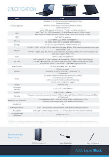 Spesifikasi Asus ExPertBook B7 Flip