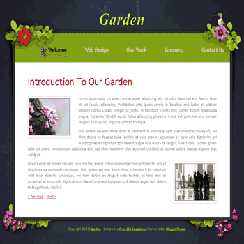 free blogger template convert CSS template to blogger Photo Garden template