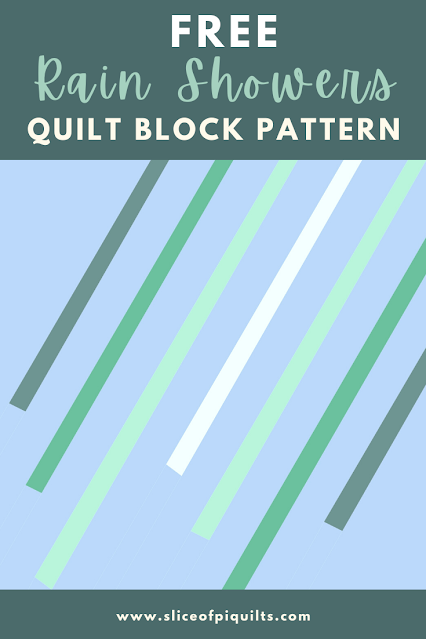 Rain Showers - free modern quilt block