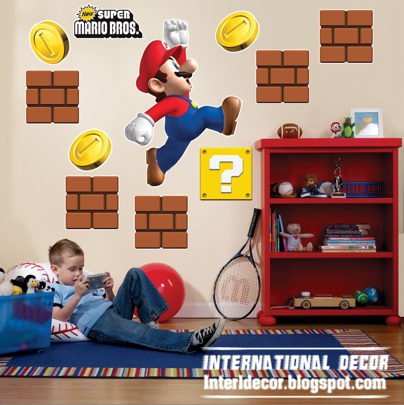 Interior Decor Idea: Super Mario wall stickers, Mario kids room ...