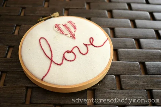 love embroidery pattern