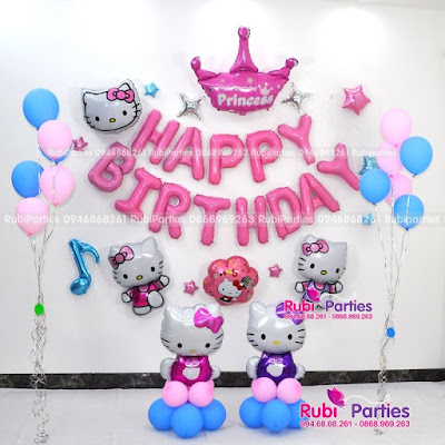 Set bong sinh nhat chu de Hello Kitty KT456