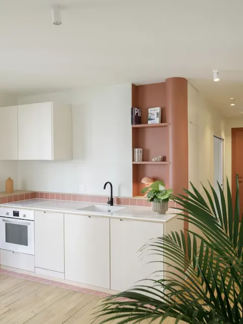 After a makeover: a kitchen with soft colours