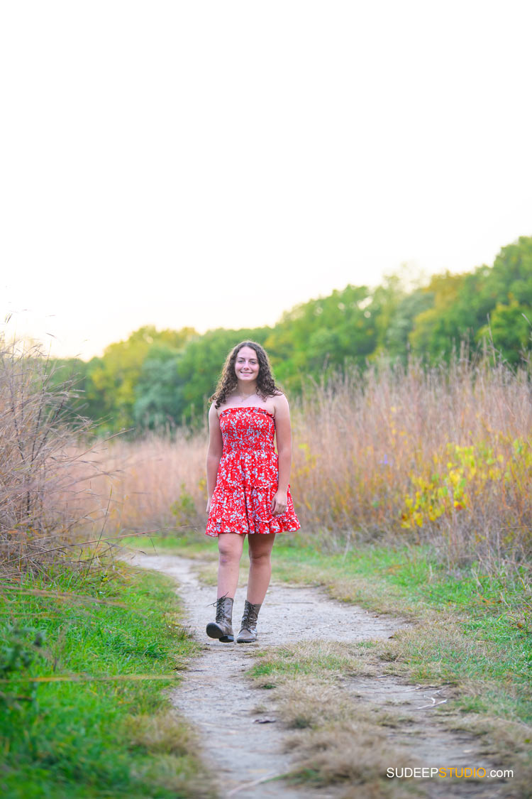 Pioneer High School Girls Senior Portrait in Nature Tall Grass Meadows by SudeepStudio.com Ann Arbor Senior Pictures Photographer