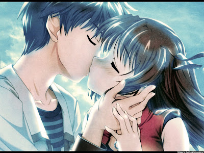 Anime Couple Kiss Wallpaper