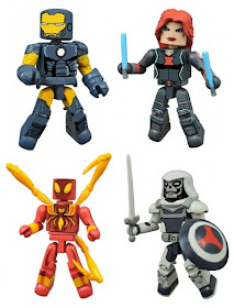 Walgreen’s Exclusive Marvel Animated Universe Minimates Series 2 - Avengers Assemble “Dark Avengers” Iron Man with Black Widow & Ultimate Spider-Man Iron Spider-Man with Taskmaster