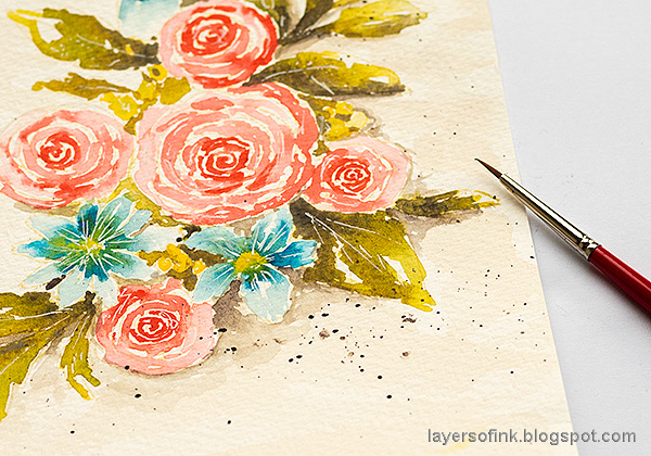 Layers of ink - Watercolor Florals Tutorial by Anna-Karin Evaldsson.