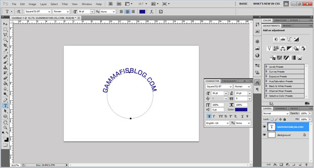 Cara Membuat Tulisan Melingkar di Photoshop
