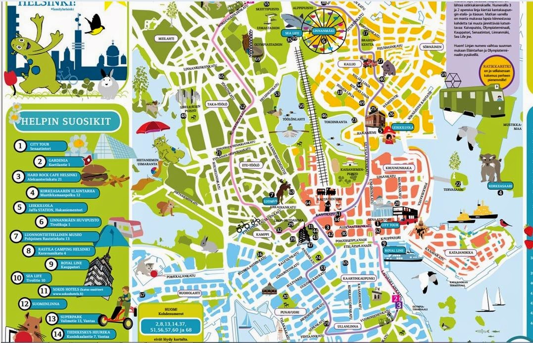 linnanmäki kartta Carolina & Company: Helsingin kartta lapsiperheille linnanmäki kartta