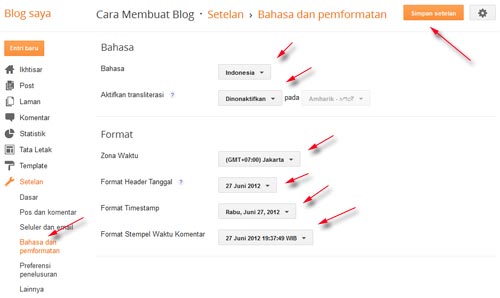 setting bahasa