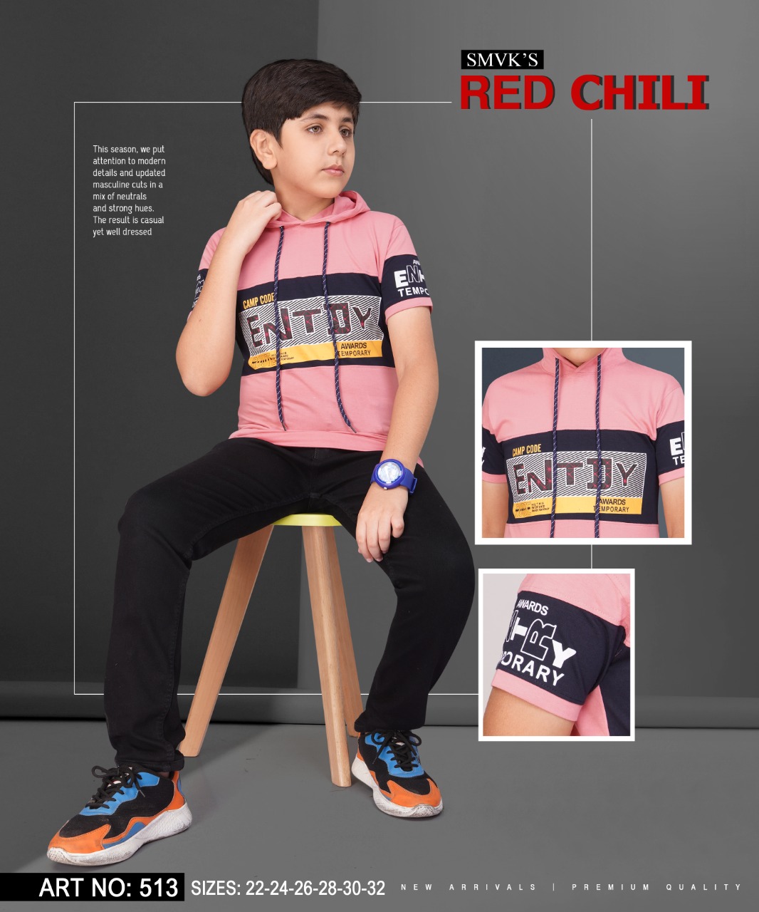 Vol 513 Red Chili Boys Tshirt Manufacturer Wholesaler
