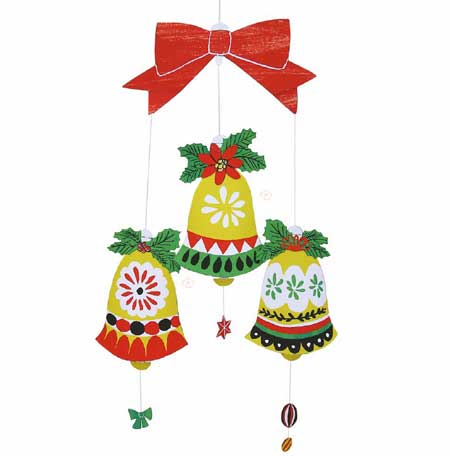 Christmas String Decoration Papercraft - Bells