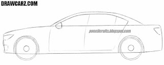 Simple Car Sketch Drawing