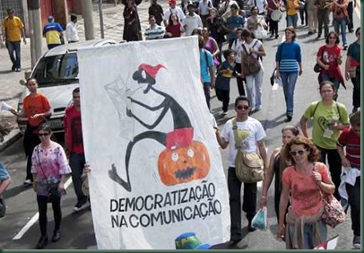 O Bloco da Saci da Bixiga na 14ª Romária a Pé Grito dos Excluidos de São Paulo. . Da Praça da Sé ao Monumento da Independência. São Paulo, SP. Fotos: Jesus Carlos.