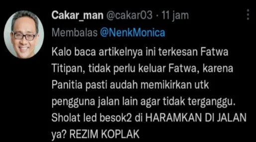 Fatwa MUI Banten Haramkan Ngaji di Trotoar, Monica: Kalau Bukan Komunis Pasti Iblis yang Kepanasan Jika Mendengarkan Al-Quran