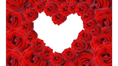 Red roses heart shape computer wallpaper Free