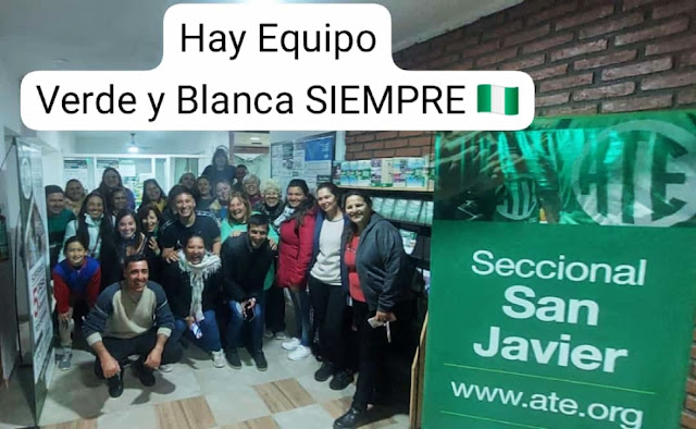 ATE: Gran triunfo de la Lista Verde y Blanca en San Javier y la provincia
