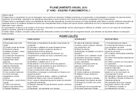 Planejamento de 2º ano