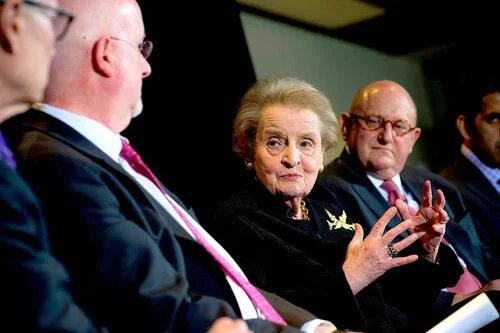 Former Secretary of State Madeline Albright in 2015, in a panel on the future of religion and politics