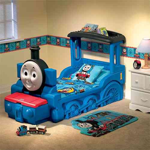 Cama de Tomas el Tren Thomas and friends via wwww.dormitorios.blogspot.com