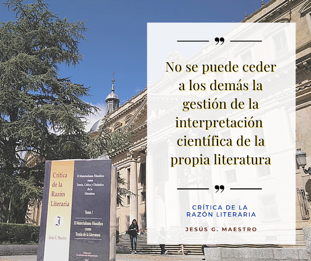 Jesús G. Maestro, Crítica de la razón literaria