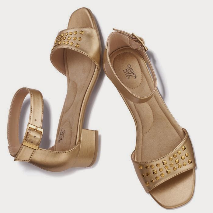 Avon Cushion Walk Mixed Metals Studded Sandal