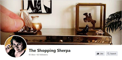 Screen shot of The Shopping Sherpa Facebook page banner
