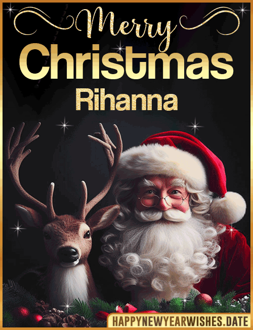 Merry Christmas gif Rihanna