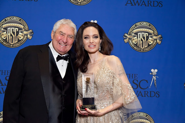 Angelina Jolie and Dean Semler ASC ACS at ASC Awards ©GeorgeLeon/Filmcastlive 2018