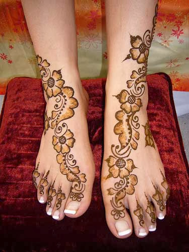 indian bridal mehndi designs feet 2013 2014 For Girls