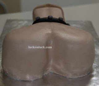 Rear view of an adult cake for girls