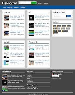 Etip Magazine Blogger Responsive Templates