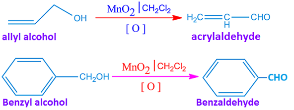 MnO2 oxidation reaction examples