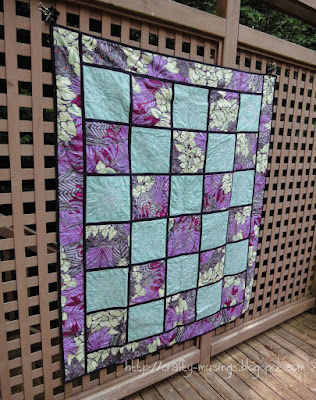 Reversible Embroidered Quilt, side back view