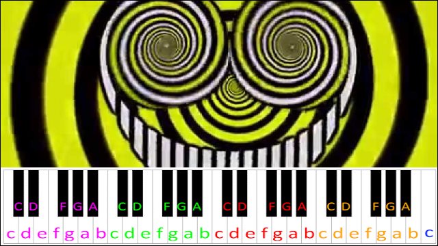 The Smiler Shop Theme (Alton Towers) Piano / Keyboard Easy Letter Notes for Beginners