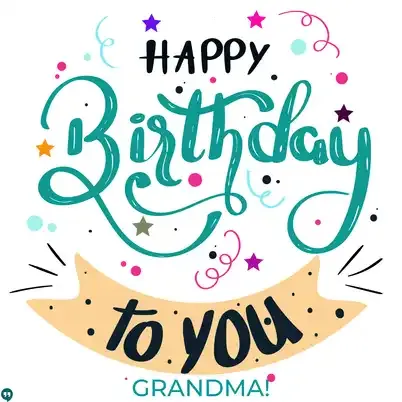 vector happy birthday to you grandma pic