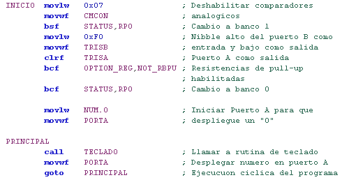 Código para leer teclado matricial con un microcontrolador PIC