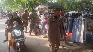Satpol PP Kota Bersama TNI-POLRI Kembali Tertibkan Pasar Sipon Cipondoh