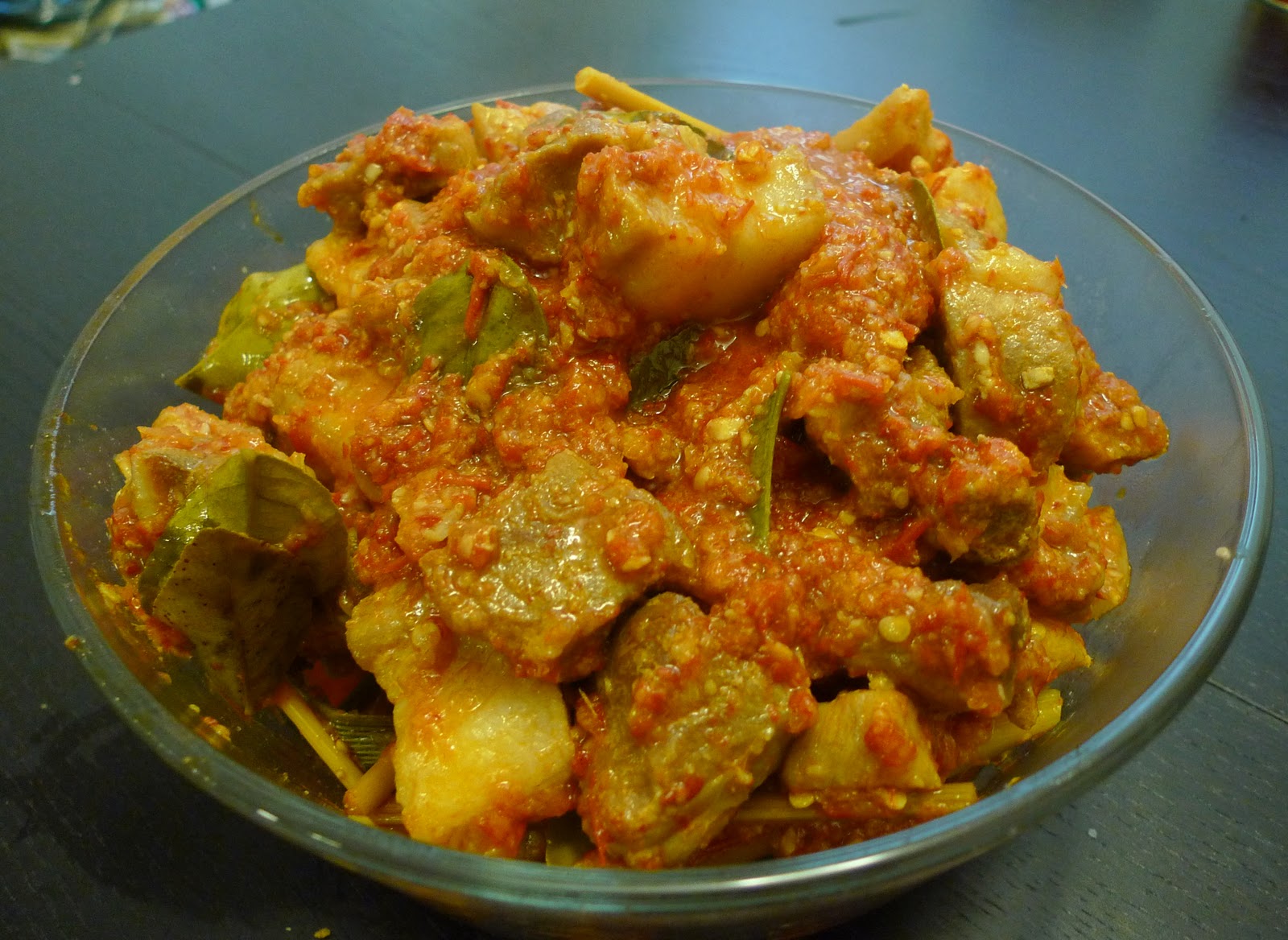 KitchenVamp: Babi Rica-Rica / Pork in Spicy Rica-Rica Sauce