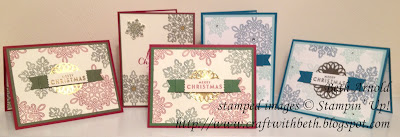 Craft with Beth: Flurry of Wishes Christmas Cards Snowflake Stampin' Up!