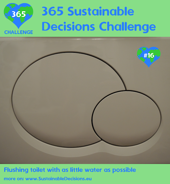 #16 - Flushing toilet with as little water as possible, saving water, sustainable living, sustainability, climate action